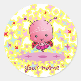 Personalised Ballerina Ladybug Sticker