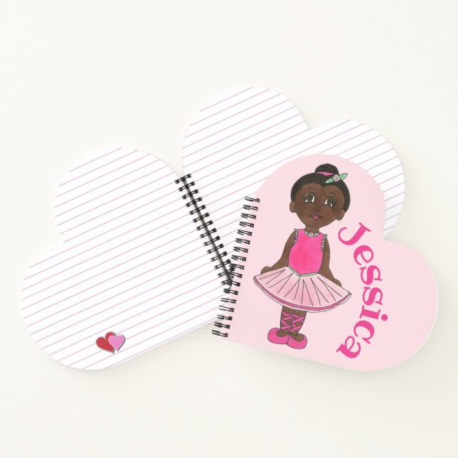 Personalised Ballet Ballerina Dance Teacher Pink Notebook (Inside)