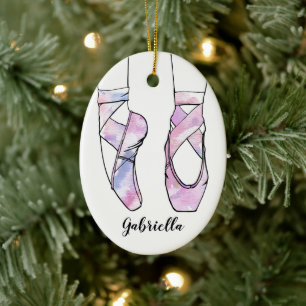 Personalised Ballet Christmas Ceramic Tree Decoration