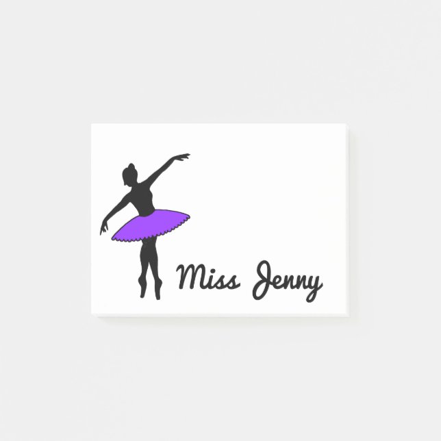 Personalised Ballet Dance Teacher Gift Post-Its Post-it Notes (Front)