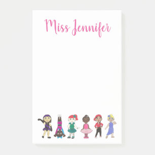 Personalised Ballet Jazz Tap Dance Teacher Studio Post-it Notes