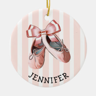 Personalised Ballet Slippers Christmas Ornament