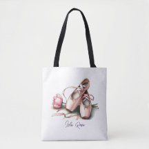 Personalised Ballet Slippers Tote