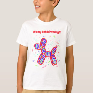 Personalised Balloon Dog Party Boys' T-Shirt