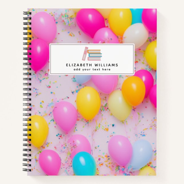 Personalised Balloon Notebook (Front)