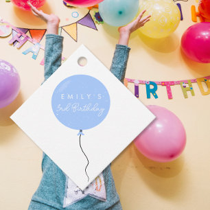 Personalised Balloon Party birthday christening Favour Tags