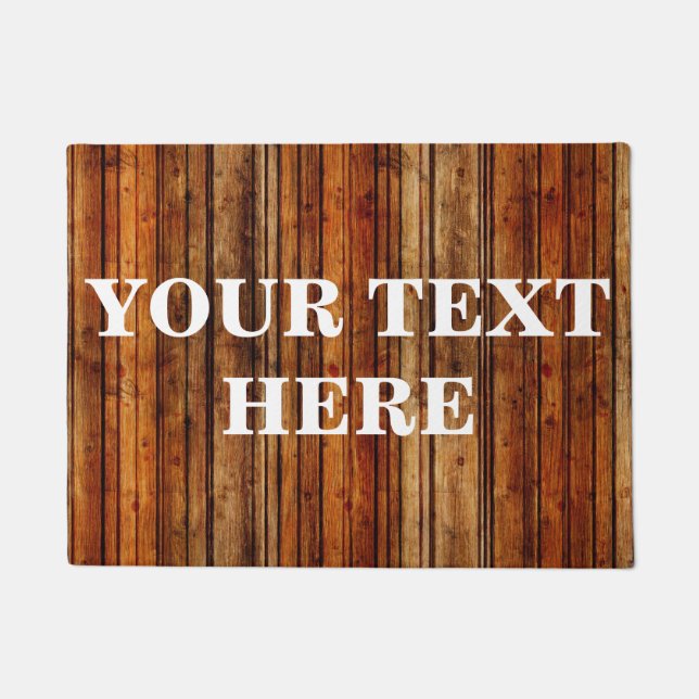 Personalised Bamboo Wood Doormat (Front)