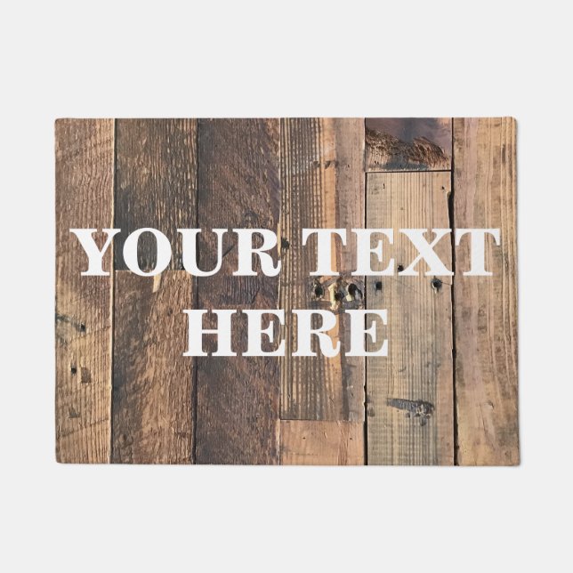 Personalised Bamboo Wood Doormat (Front)