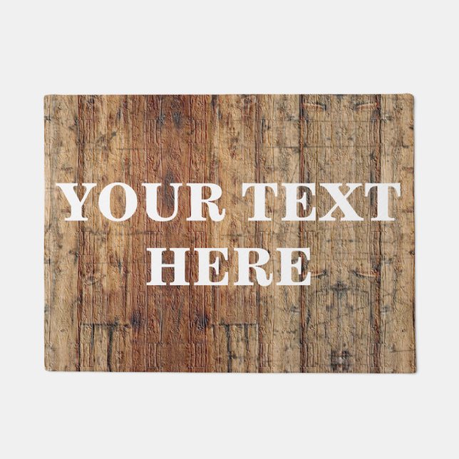 Personalised Bamboo Wood Doormat (Front)