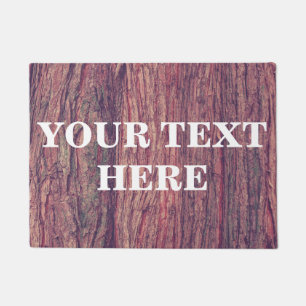 Personalised Bamboo Wood Wooden Background Doormat