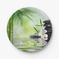 Personalised Bamboo Zen Stones Water Plumeria