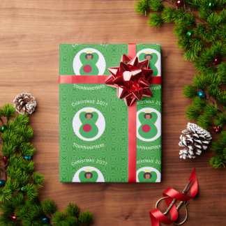 Personalised Bangladeshi Angel Christmas Flag Wrapping Paper
