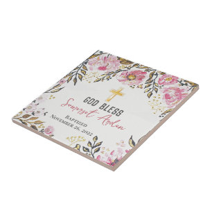Personalised Baptism Ceramic Tile