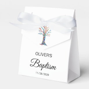 Personalised Baptism Christening Family Tree Favour Box