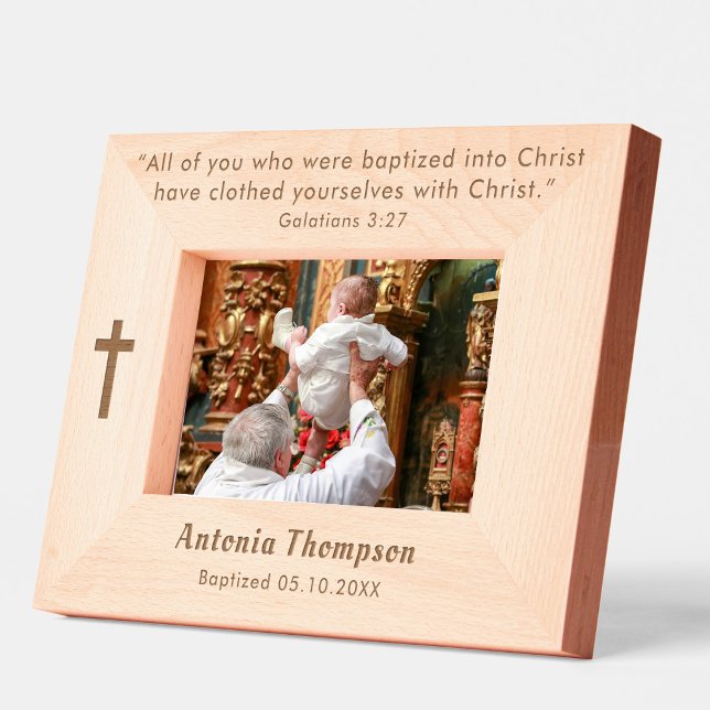 Personalised Baptism Etched Engraved Picture Frame (Personalized Baptism Etched Engraved Picture Frame)