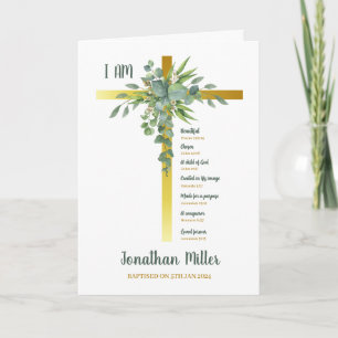 Personalised Baptism Gift For Boy Card