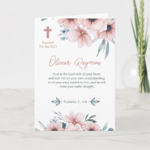 Personalised Baptism Gift For Girl Poster Card