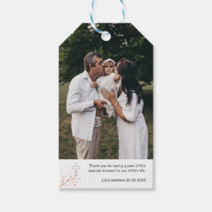Personalised Baptism Gift Tags - Photo & Text