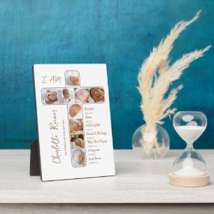 Personalised Baptism Photo Gift For Child Plaque