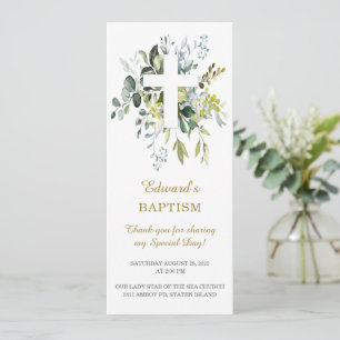 Personalised Baptism Prayer Card