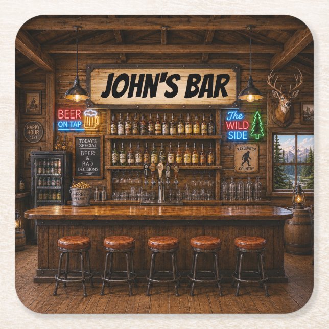 Personalised Bar Coasters (Front)