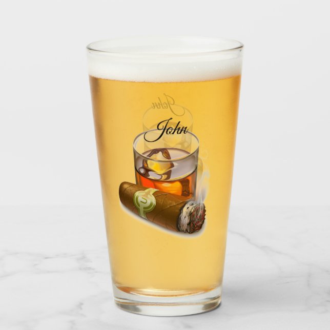 Personalised Bar Glass (Front Filled)