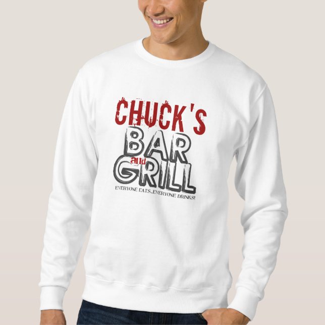 Personalised Bar & Grill T-Shirt Sweatshirt (Front)