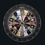 Personalised Bar Shots Multi-Drink Target 2.0 Dartboard<br><div class="desc">A fun bar drink themed dartboard! Features an array of bar and drink targets that are perfect for the bar-room,  bar,  game room,  or restaurant. Excellent to spur fun and drink sales and fully customisable to add names,  images,  and more. Enjoy!</div>