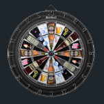 Personalised Bar Shots Multi-Drink Target 2.0 Dartboard<br><div class="desc">A fun bar drink themed dartboard! Features an array of bar and drink targets that are perfect for the bar-room,  bar,  game room,  or restaurant. Excellent to spur fun and drink sales and fully customisable to add names,  images,  and more. Enjoy!</div>