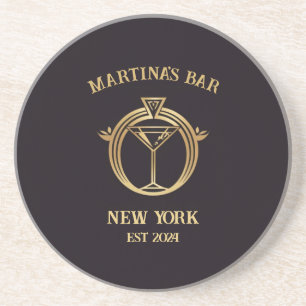 Personalised Bar Sign Bar Coaster with Custom Name
