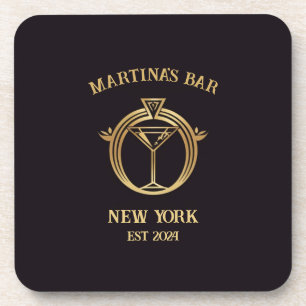 Personalised Bar Sign Bar Coaster with Custom Name