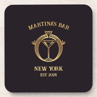 Personalised Bar Sign Bar Coaster with Custom Name
