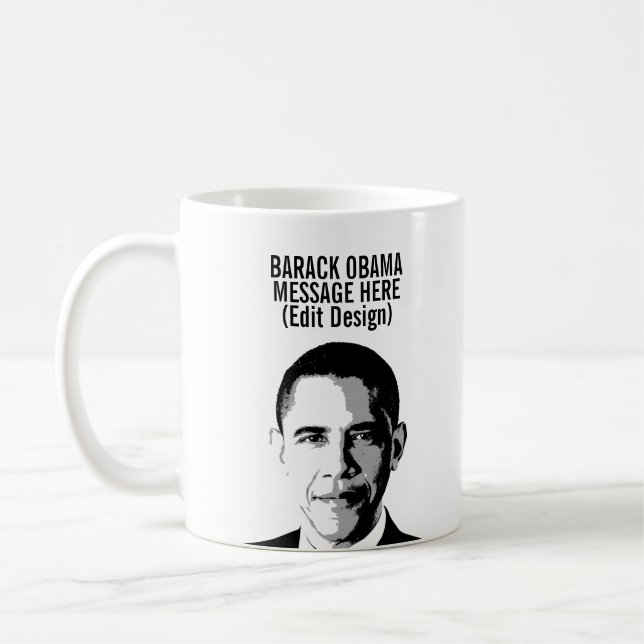 Personalised Barack Obama Coffee Mug (Left)