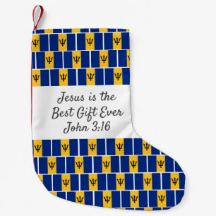 Personalised BARBADOS FLAG Small Christmas Stocking