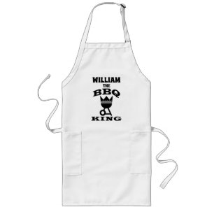 Personalised Barbeque (BBQ) King Long Apron
