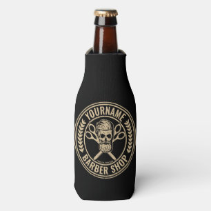 Personalised Barber Shop Skull Rockabilly Salon Bottle Cooler