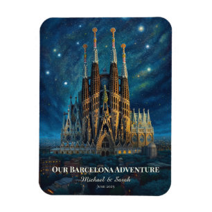 Personalised Barcelona Trip   Sagrada Familia Magnet