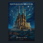 Personalised Barcelona Trip | Sagrada Familia Poster<br><div class="desc">Commemorate a cherished trip, honeymoon, or anniversary with this stunning, personalised wall art. Featuring a magical, "Starry Night" inspired painting of Barcelona's Sagrada Familia, you can customise this piece with your names, dates, and a special message to create a beautiful keepsake of your adventure. This is the perfect, thoughtful gift...</div>