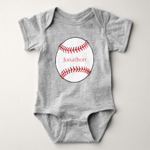 Personalised Baseball Baby Bodysuit