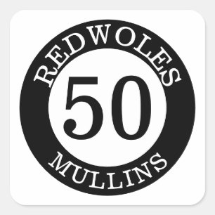 Personalised Baseball Bat Knob Decals Square Sticker
