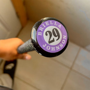 Personalised Baseball Bat Knob Decals Square Sticker