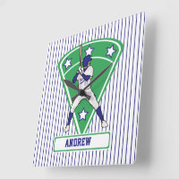 Personalised Baseball Batter Star Blue