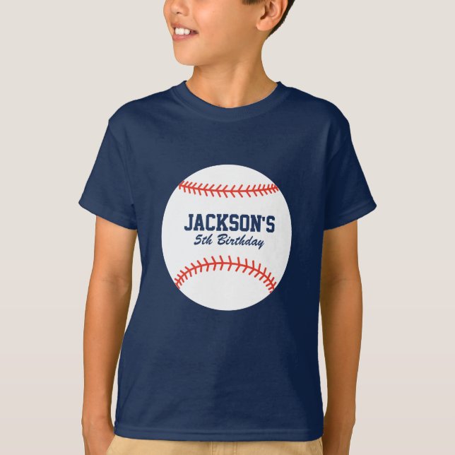 Personalised Baseball Birthday Shirt (Front)
