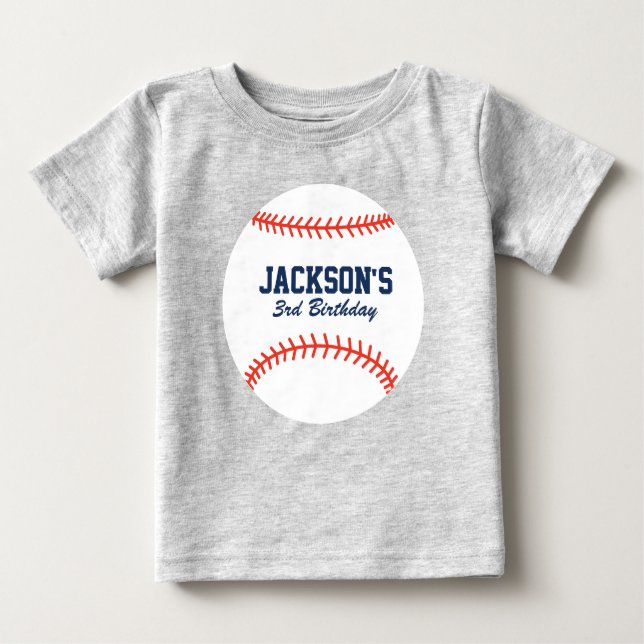 Personalised Baseball Birthday Shirt (Front)