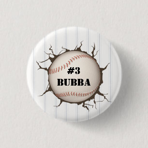 Personalised Baseball Button