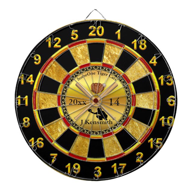 Personalised Baseball Champions League design bl Dartboard (Front)