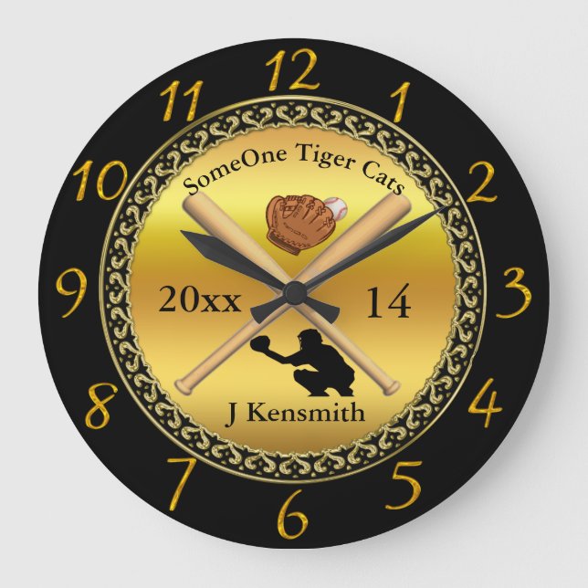 Personalised Baseball Champions League design Large Clock (Front)