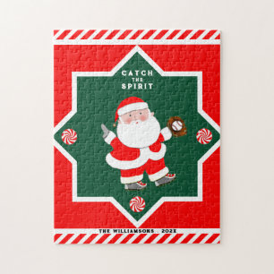 Personalised Baseball Christmas Jigsaw Puzzle