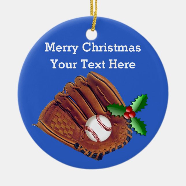 Personalised Baseball Christmas Ornaments (Front)