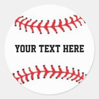 Personalised Baseball Classic Round Sticker